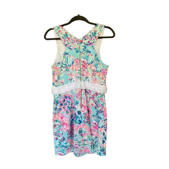 Lilly Pulitzer Womens Multicolor Serene Blue Gypsea Adren Shift Dress Medium - Picture 1 of 12